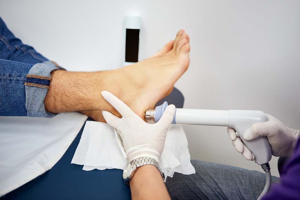 Heel pain being treated with EPAT shockwave therapy