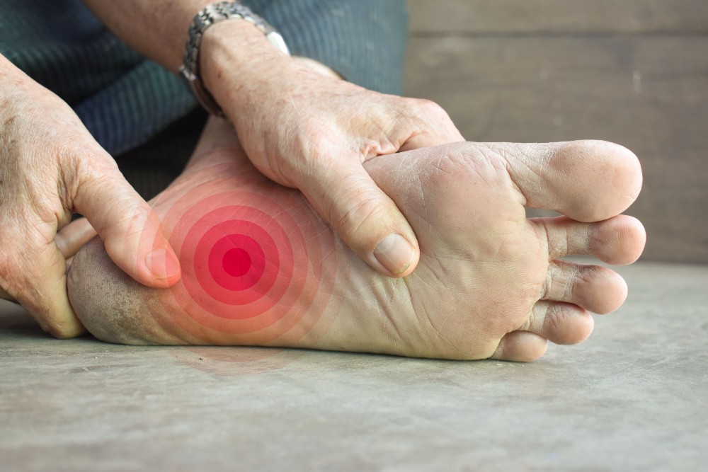 Peripheral neuropathy can cause numbness and pain on your feet